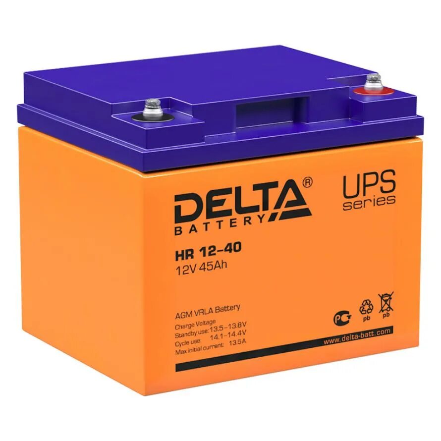 Аккумуляторная батарея Delta HRL 12-45 X (12v / 45ah). АКБ Delta DTM 1240 L. Аккумулятор Delta HR 12-40. Аккумуляторная батарея Delta 12v / 40ah.