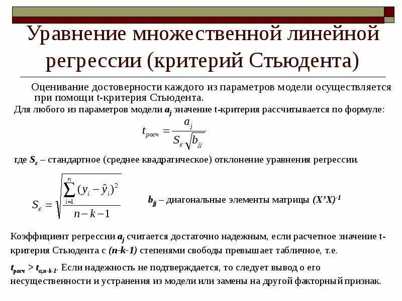 Оценка параметров модели