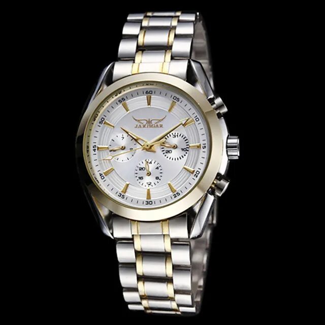 Механические часы Talent 585. Мужские серебряные часы. Механические часы с металлическим браслетом.