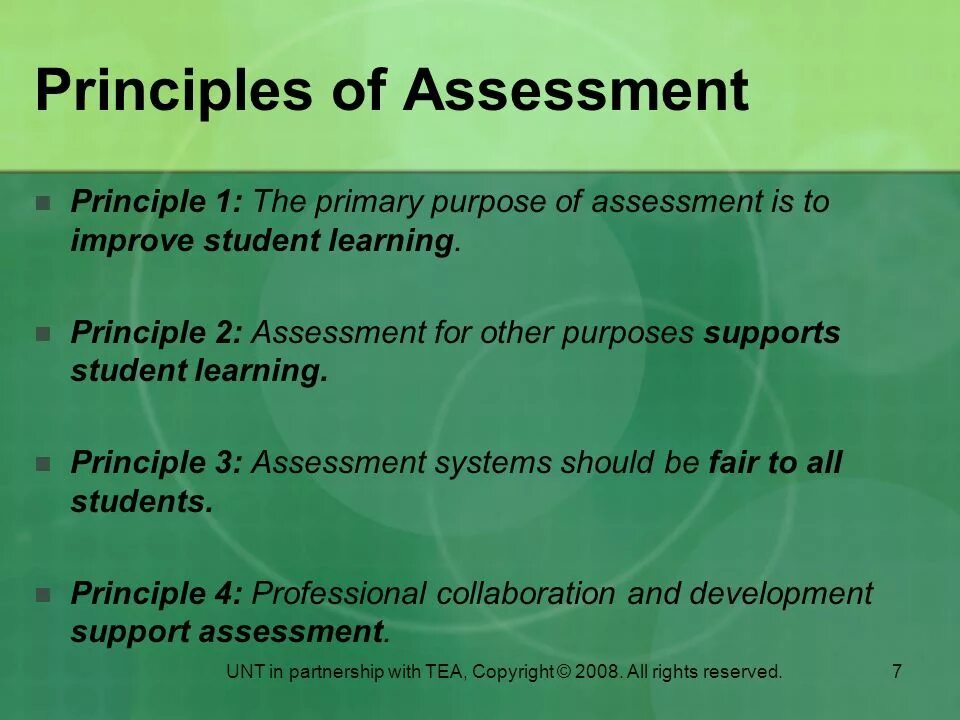 Example of principles. Example of principles