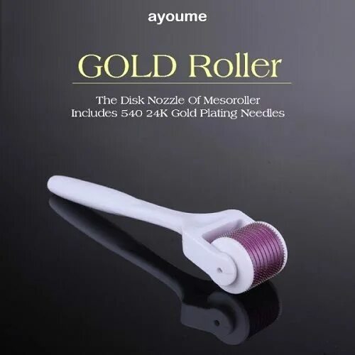 Мезороллер Ayoume Gold Roller - 0.25 мм. Ayoume Gold Roller 1.0 / мезороллер 1.0. Мезороллер Ayoume Gold Roller - 1 мм. Мезороллер Ayoume Gold Roller - 0.5 мм.
