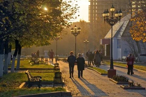 Город осень люди