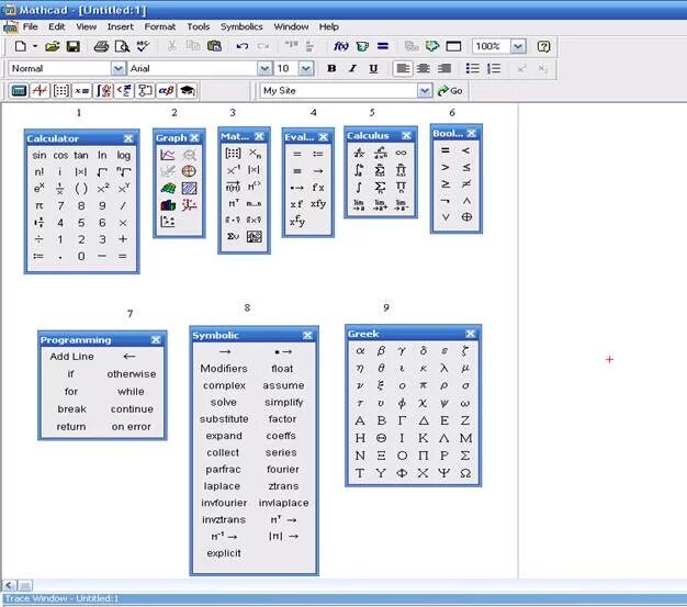 Mathcad windows 10. Маткад панель математика. mathcad системы компьютерной алгебры. математическая панель инструментов mathcad. интерфейс программы маткад.