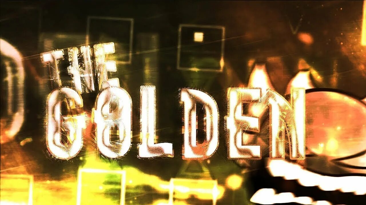 The golden one. The golden гд. geometry golden. геометрия даш the golden. the golden geometry dash уровень.