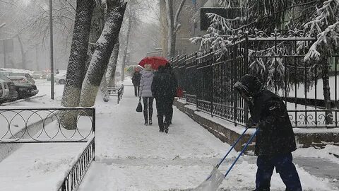 Снег в казахстане