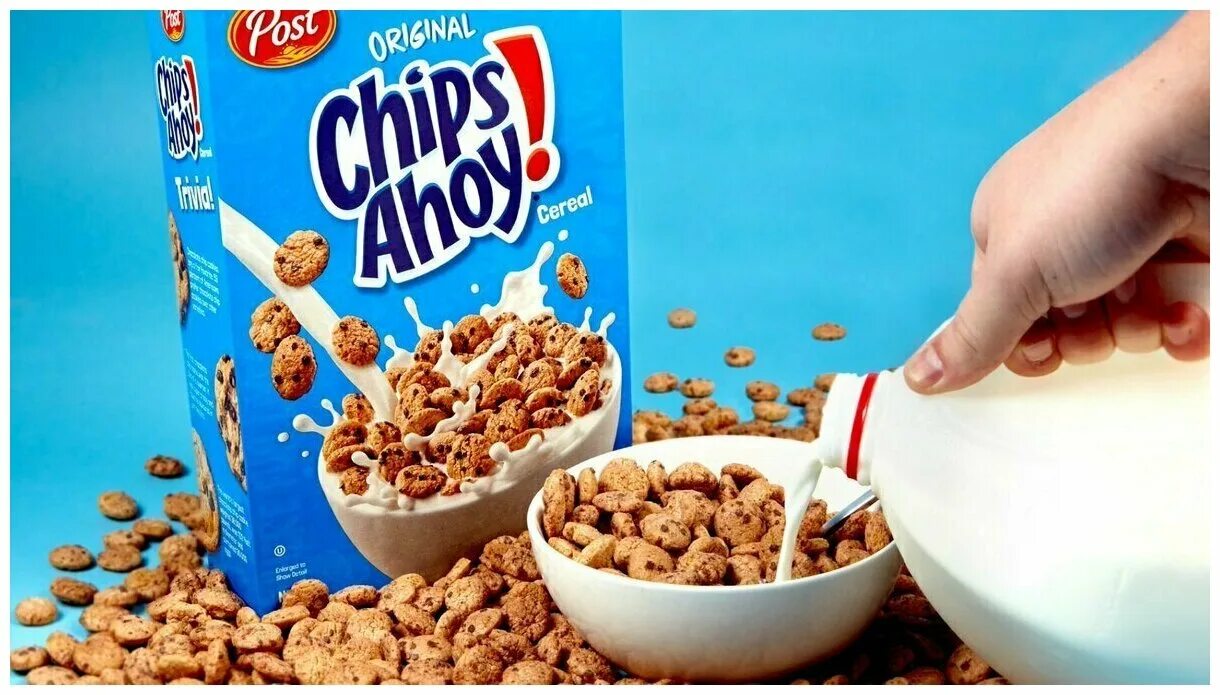 Chips Ahoy хлопья. Сухой завтрак. Готовый завтрак. Готовый завтрак чипс.