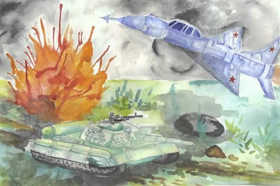 23 февраля гуашью. Рисунок на военную тематику. военная тематика гуашью. конкурс рисунков защитники отечества.
