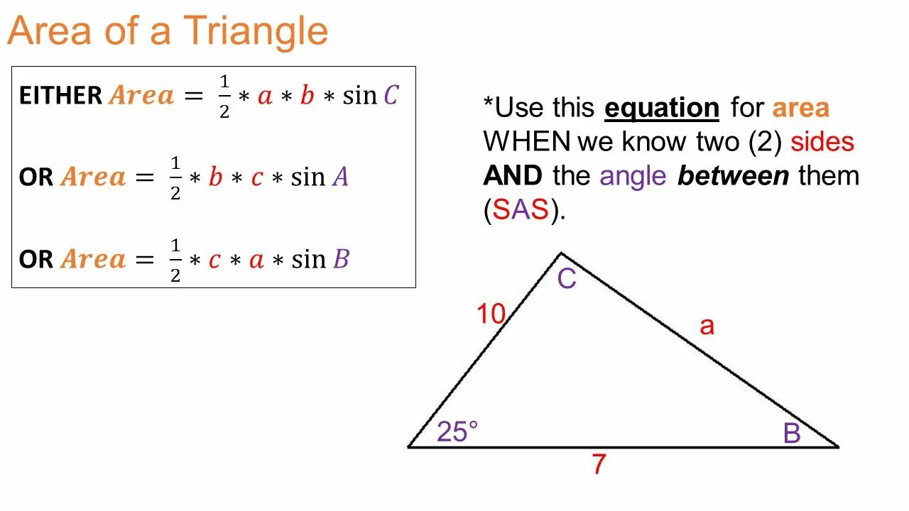 Area of Triangle. Area of right Triangle. Sides of Triangle. How to find area of Triangle.