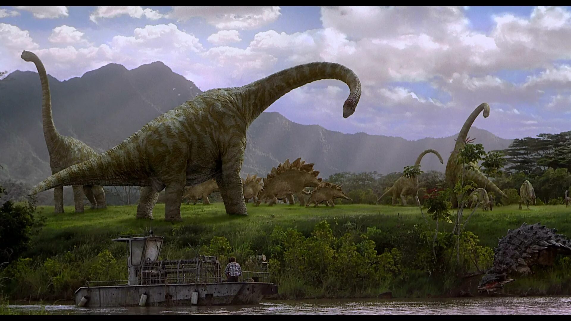2 часть динозавра. Парк Юрского периода 1993 Брахиозавр. Парк Юрского периода 3. Парк Юрского периода 1 динозавры. Брахиозавр мир Юрского периода.