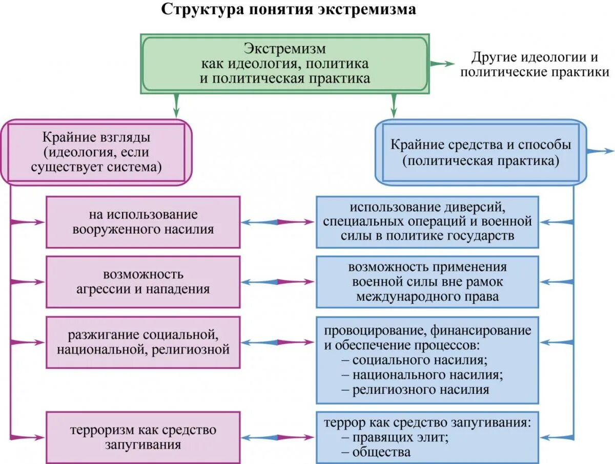 Структура экстремистской организации. Классификация экстремизма. Экстремизм как политическая идеология.