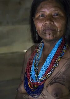 Young woman of the embera tribe in panama