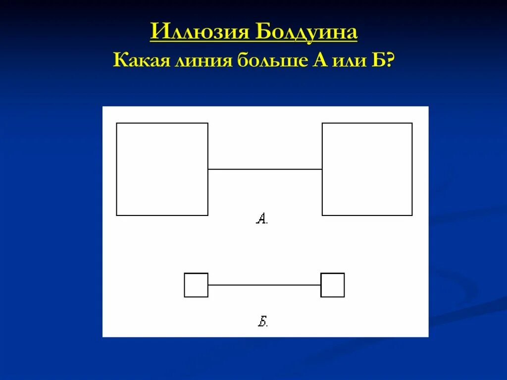 Какая линия имеет наибольшую. Иллюзия Болдуина. Иллюзия Болдуина объяснение. Иллюзия Болдуина отрезки. Схема Хантли Болдуина.