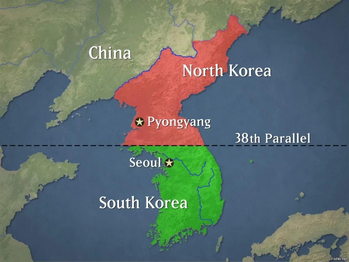 Кндр страна сосед россии. 38 Параллель на карте Кореи. Граница между Северной и Южной Кореей на карте. 38 Параллель Корея.