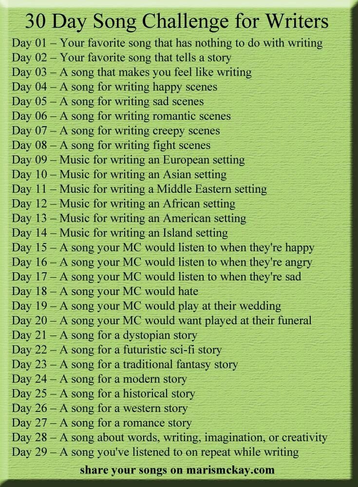 Challenge песня. Творческие челленджи для писателей. song challenge. 30 day song challenge. writing challenge 30 days.