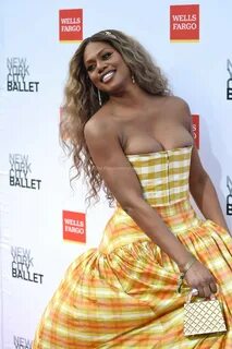 Laverne Cox Displays Her Cleavage at The 2021 New York City Ballet Fall Fas...