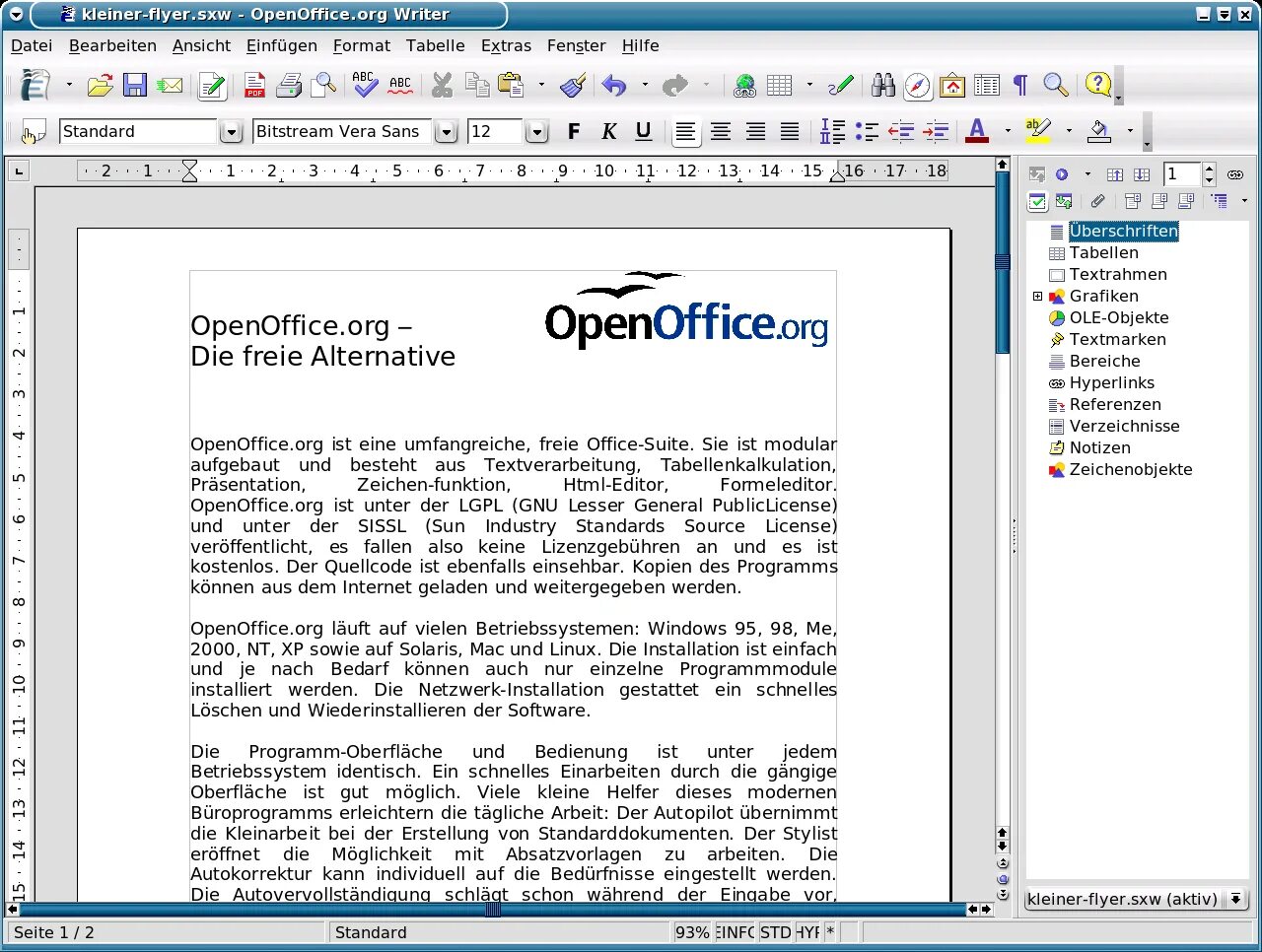 Openoffice linux