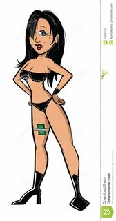 Illustration about Cartoon vector illustration of a stripper. 