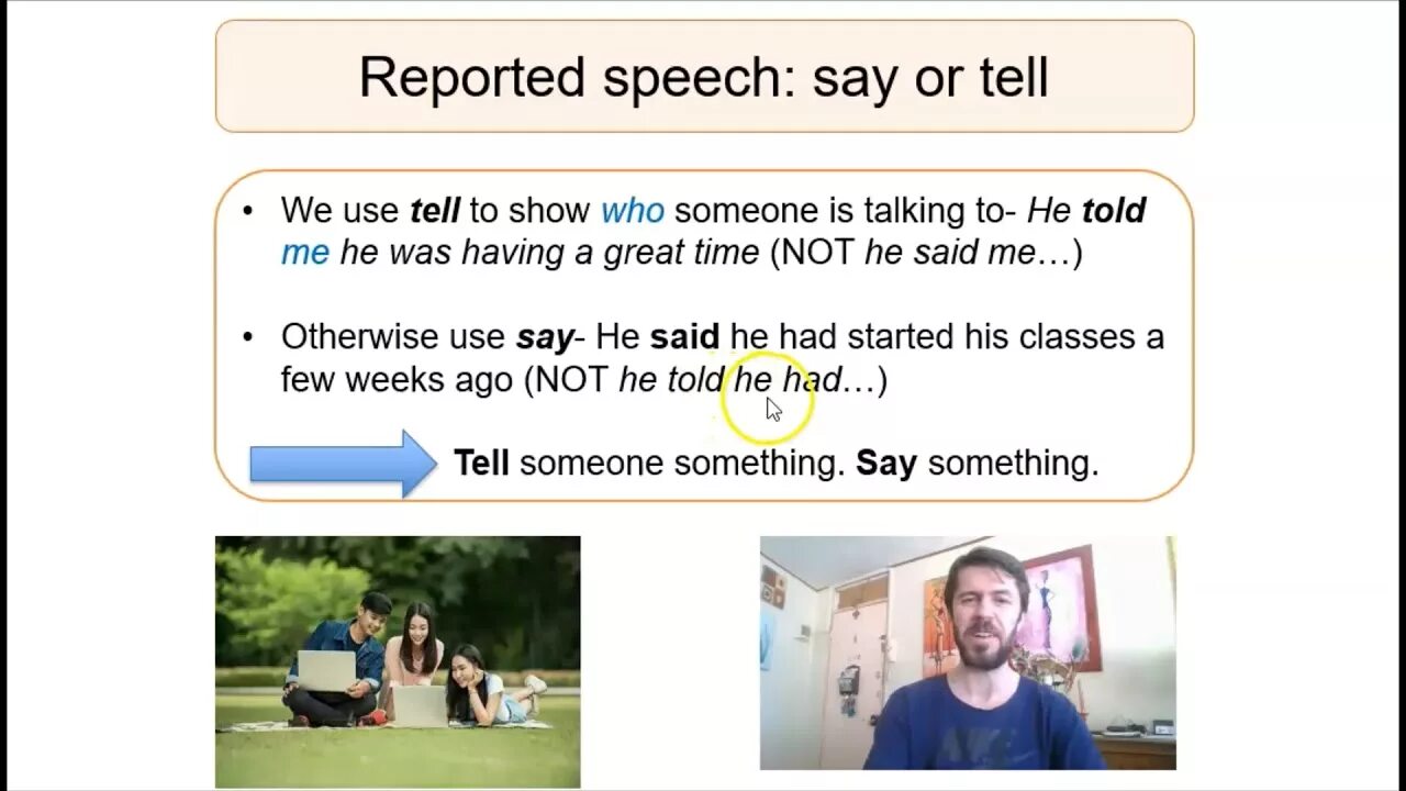 Said told reported Speech. Say tell reported Speech. Reported Speech asked told. Reported Speech say tell ask.