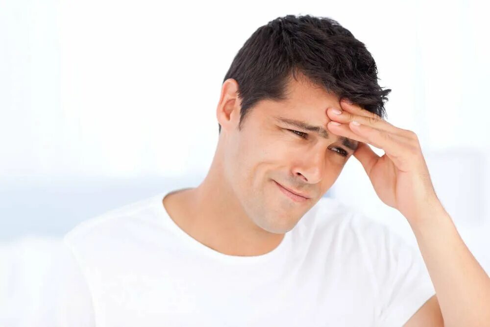 He is having a headache