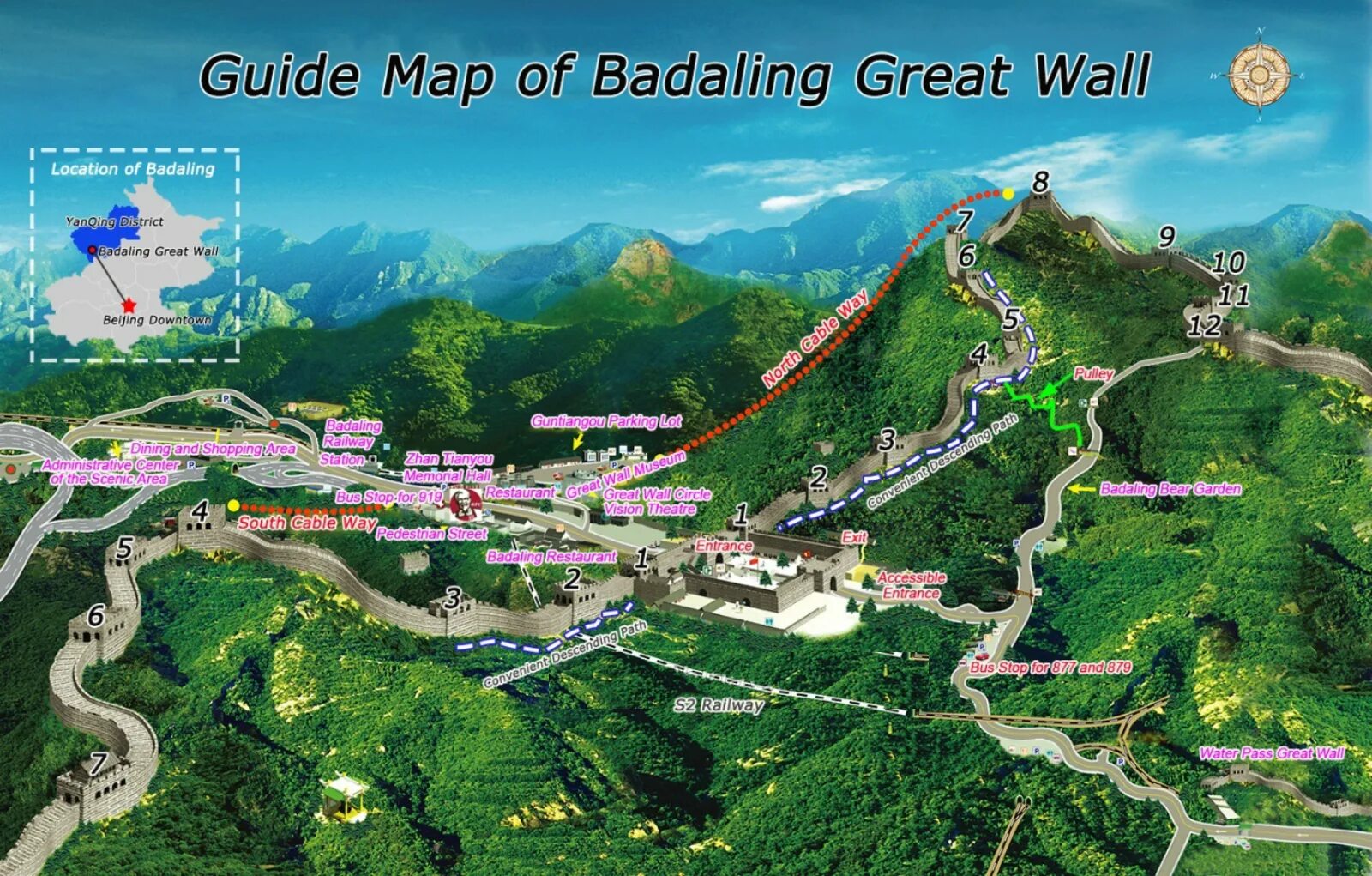 Сколько километров великая китайская. Бадалин китайская стена. Великая китайская стена на карте. Великая китайская стена Пекин на карте. Великая китайская стена на карте Китая.