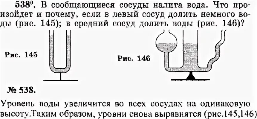 В сосуд налита вода
