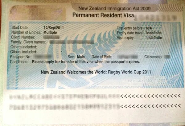 Резидентская виза. Новозеландская виза. Виза резидента. New Zealand Resident visa.