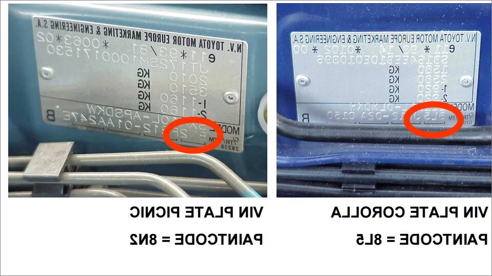 Vin документ. Номер краски Тойота Королла 120 кузов. Вин номер Тойота Королла 120 кузов. Тойота Королла 120 код краски код краски. Toyota Corolla 2003 VIN number.