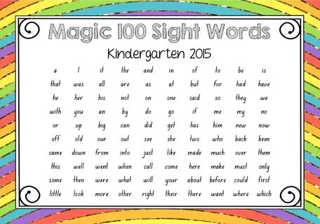 Sight words