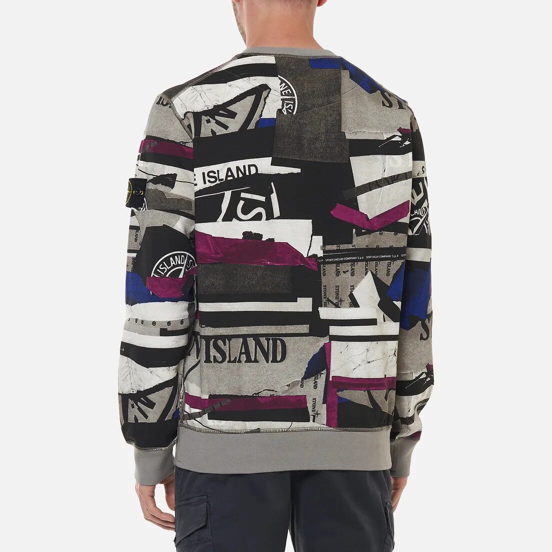 Mixed island. Свитшот стон Айленд с принтом. Stone Island Mixed Sweatshirt Pistashio. Желтый свитшот стон Айленд.