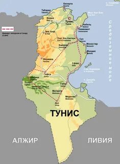 Где расположен тунис