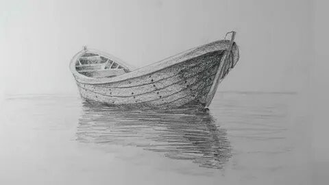Как нарисовать лодку на воде