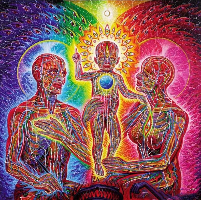 Картина гармонии и счастья. Будда атман. Планетарный разум. Богиня рожана. Родители эзотерика.