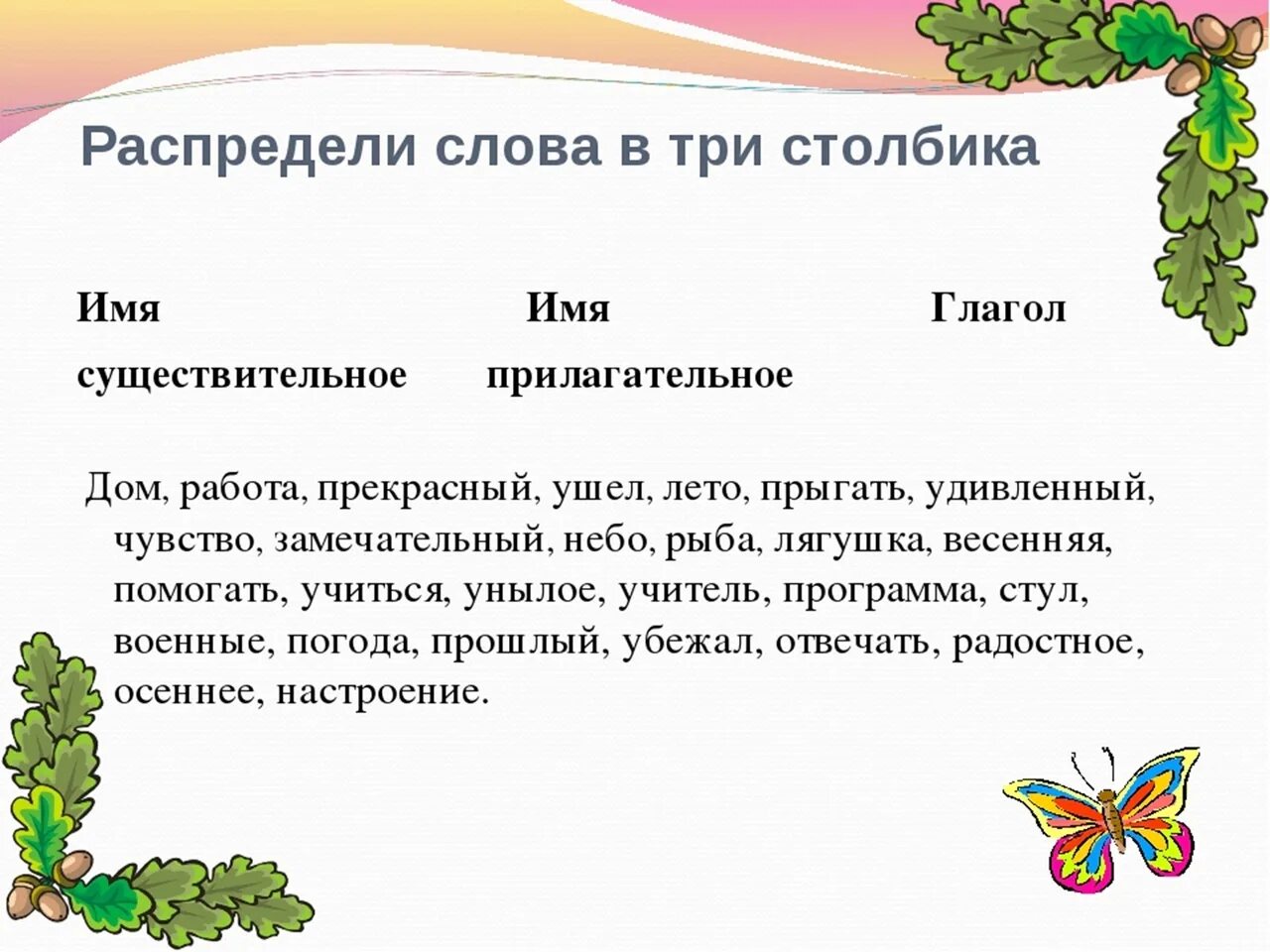 Задания по русскому языку 2 класс части речи. Части речи упражнения 2 класс. Части речи задания. Части речи 2 класс задания