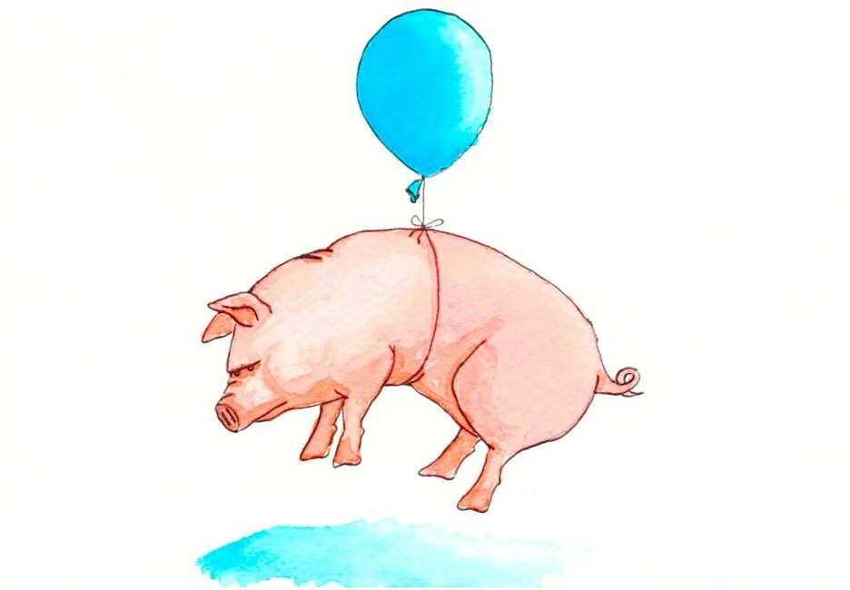 Свинка говорит. Шутки про свиней. Анекдоты про поросят. Поросенок на воздушном шаре.
