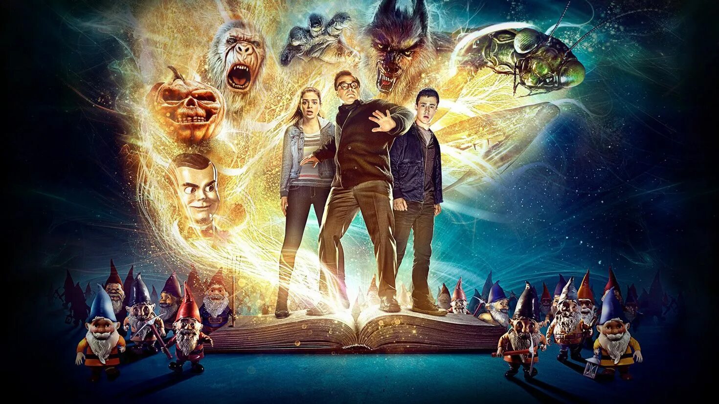 Ужастики Goosebumps. (2015) Постер. Джек Блэк ужастики. Лучшие ужастики 2015