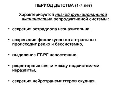 Периоды репродуктивной системы