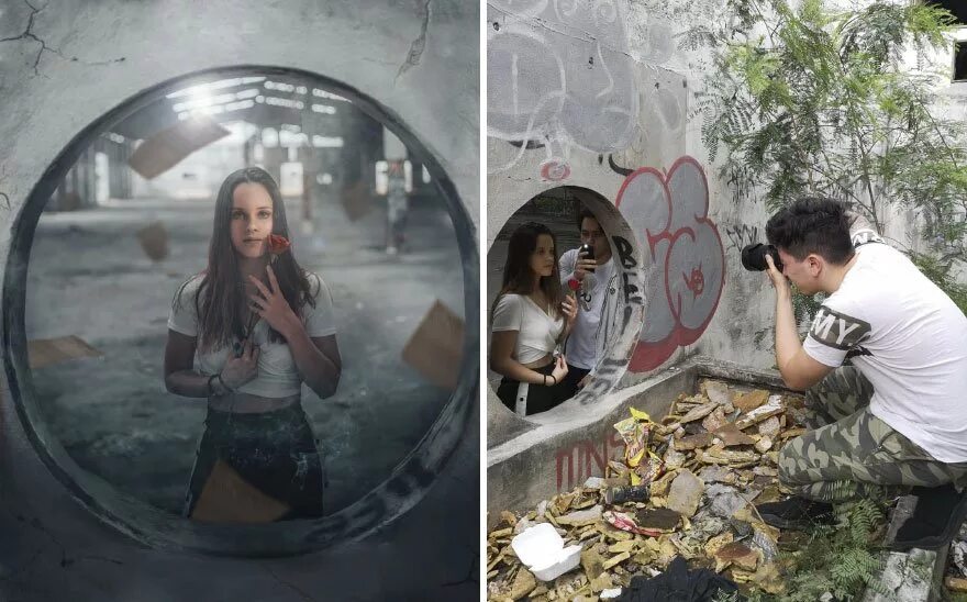 Идеи для фотошопа. Двойное селфи. Как фотографировать полных девушек. Оригинальные идеи для фотографий. Необычные фотосессии.