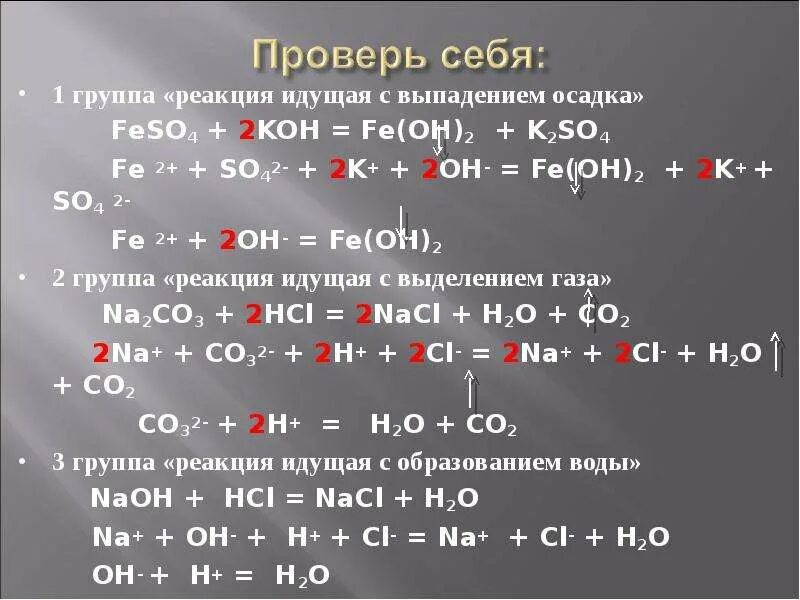 Koh fe oh 3 fe2 so4 3. Реакции с выпадением осадка. Простые реакции с образованием осадка. Реакции с выпадением осадков. Реакция обмена с выпадением осадка.