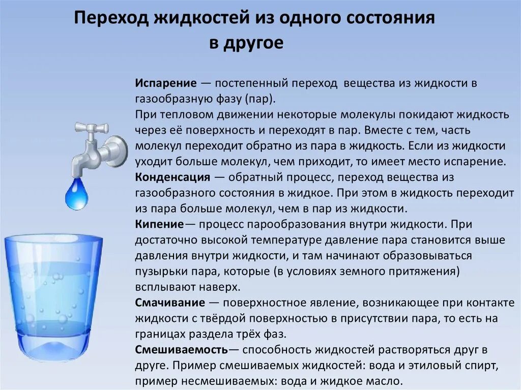 Вода переходит в газообразное состояние. Переход вещества из одного состояния в другое. Жидкость в жидкости. Переход пара в жидкость. Переход молекул из пара в жидкость.