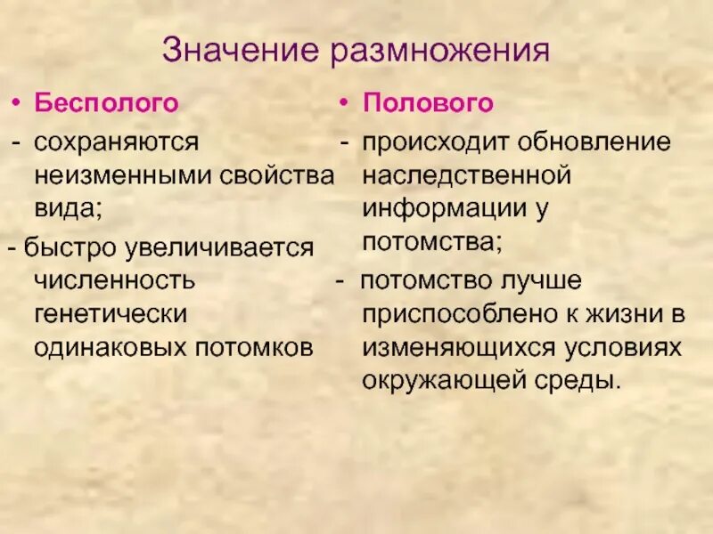 Отличия бесполого размножения. Биологическое значение размножения. Биологическое значение бесполого размножения. Биологическая роль бесполого размнож. Каково биологическое значение размножения?.