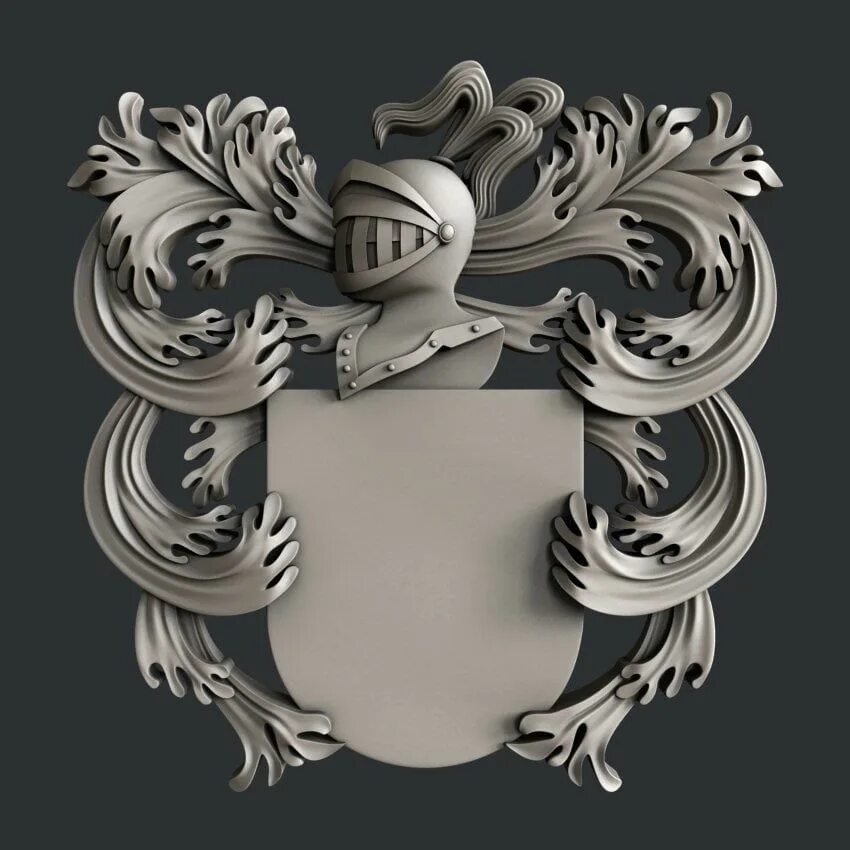 Эмблема stl. Герб шлем 3d stl cnc. рельефный герб. геральдика в скульптуре. барельеф герб.