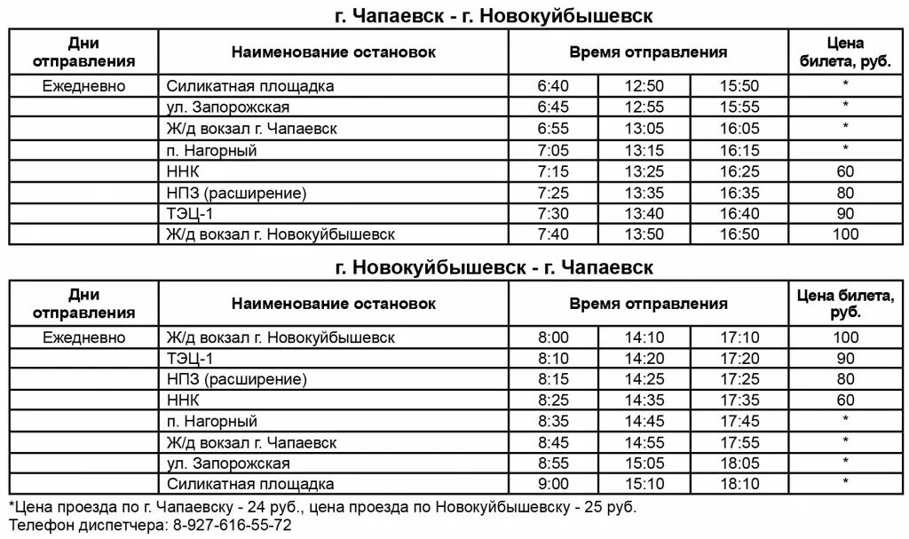 Расписание маршруток новокуйбышевск