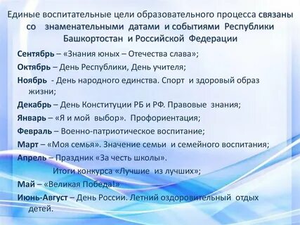 Памятные даты башкортостана