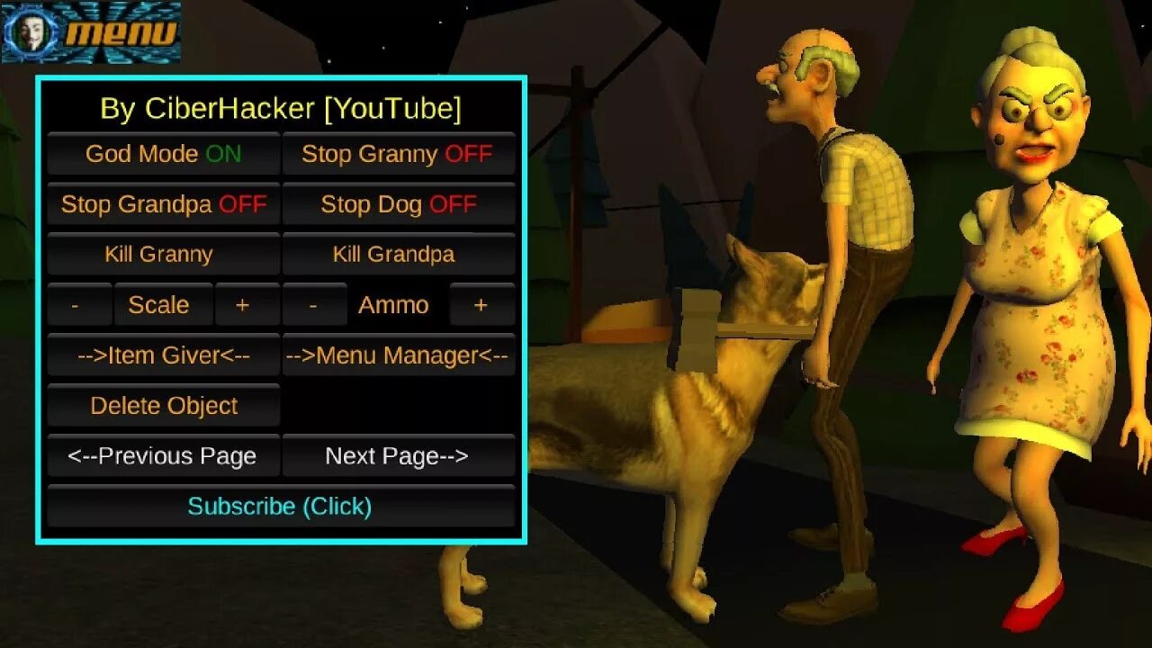 Granny mod menu cyber hacker. Grandpa and granny house escape + мод-меню. грендпа мод меню. grandpa взлом мод меню.