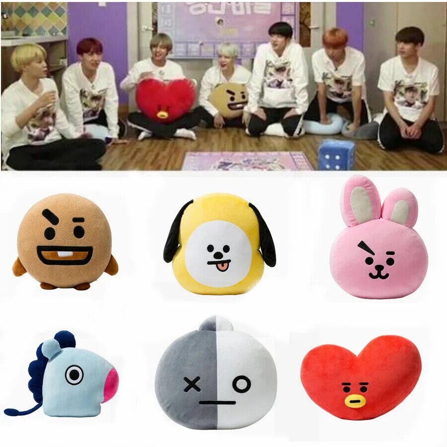 Плюшевая джей. Игрушки БТС 21 И БТС. BTS игрушки bt21. BTS игрушки bt21 имена. Bt21 БТС С игрушками.