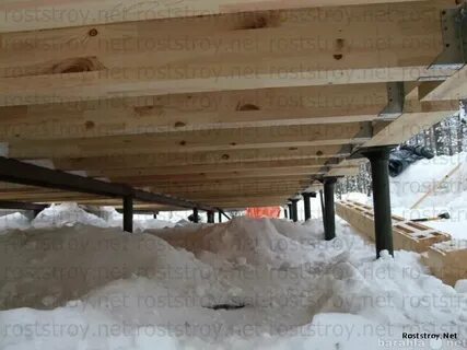 Дом на сваях как утеплить пол снизу