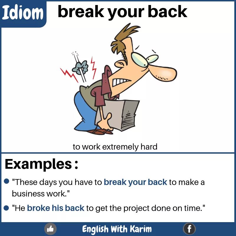 Идиомы с back. Break my back идиома. Flat broke идиома. Break back idiom. He broke the back