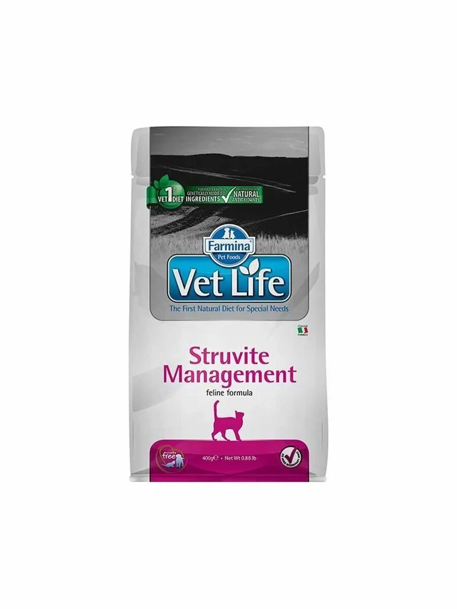 Farmina vet life стерилизованных. Фармина Струвит менеджмент для кошек. Vet Life Struvite для кошек. Корм Фармина Струвит для кошек. Фармина Уринари для кошек.