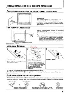 Инструкции к старым телевизорам