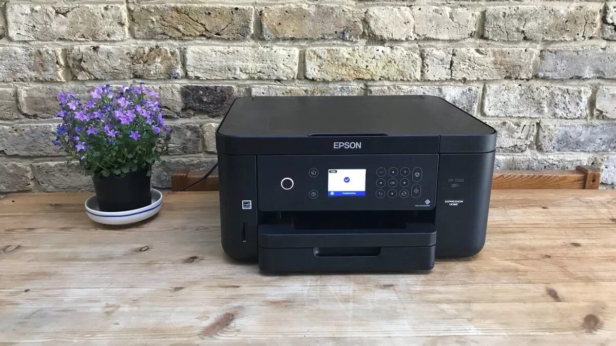 Father has just connected a new printer